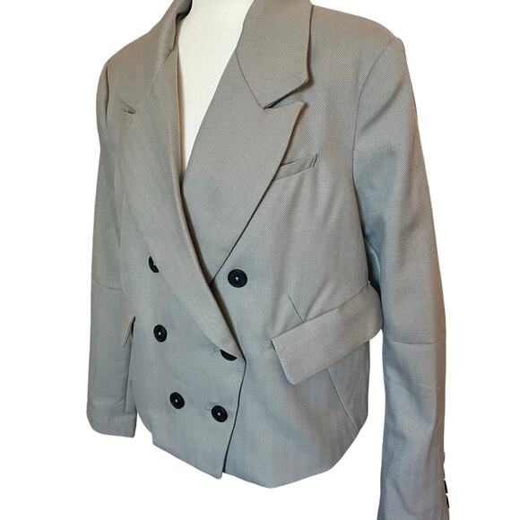 NEW‎ Free People Betty Solid Blazer size large grey - Picture 4 of 8